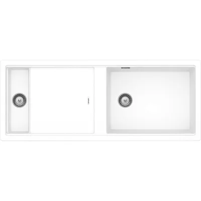Schock Lavello una vasca con vaschetta e banco di lavoro PREPSTATION D150 PRPD150A74 finitura bianco opaco da 114x46 cm