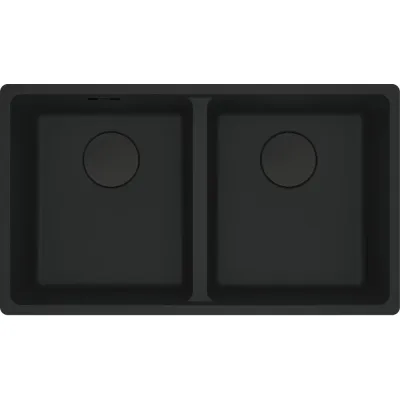 PRONTA CONSEGNA - Franke Lavello due vasche Vasche Sottotop Maris MRG 120-35-35 125.0686.731 finitura fragranite black matt da 75.3x43.3 cm