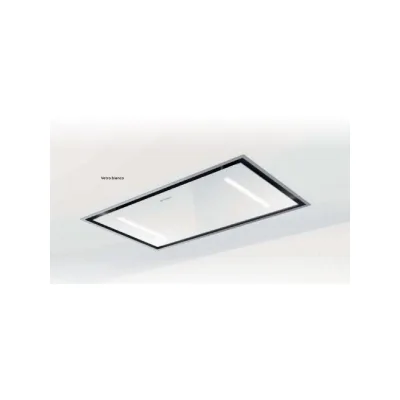 PRONTA CONSEGNA - Faber Cappa a soffitto HEAVEN DUAL LIGHT A120 G/WH FLAT 350.0679.876 finitura vetro bianco da 120 cm