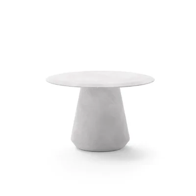 Unopiù Tavolo rotondo fisso CORA con struttura e piano in fiberstone da Ø120 cm - IN PROMOZIONE FINO AL 6/07