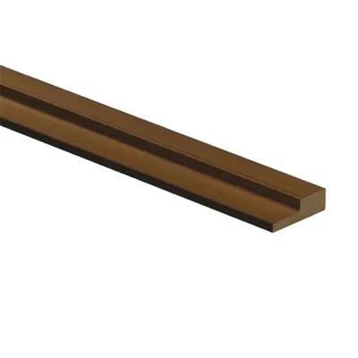 Profilo di chiusura destra in duropolimero rovere caldo 40x12x2800mm