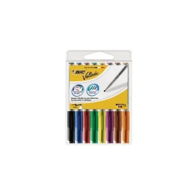 Bic Velleda 1741 Conf. 8 pennarelli per lavagna bianca Punta media Linea 1,4mm Cancellabilità ottimale 8755891