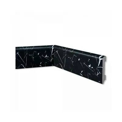 Battiscopa in duropolimero effetto marmo nero marquina 2000x85x12mm