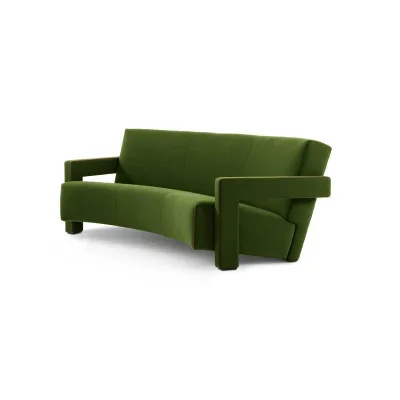 Cassina Divano 3 posti curvo Utrecht con rivestimento a scelta