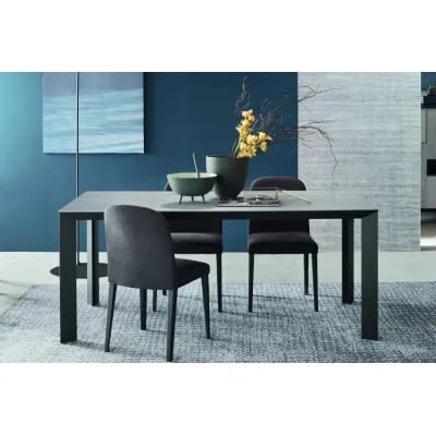 Maronese Acf Tavolo fisso DAFNE con struttura in metallo e piano in legno da L.160 cm