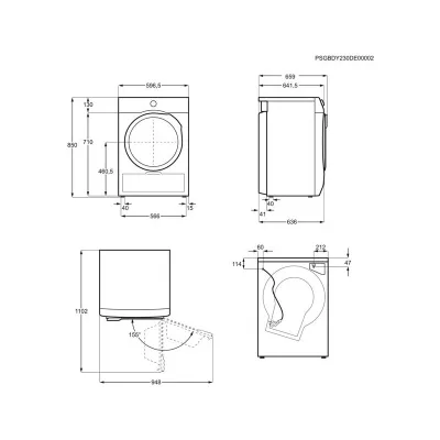 REX-ELECTROLUX ASC EW7H28B 8KG B 700 SERIES 916900376