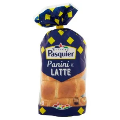 Brioche Pasquier Panini al Latte 8 x 35 g Soffici e Gustosi per Colazione e Merenda