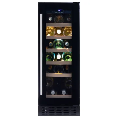 PRONTA CONSEGNA - Dunavox Cantina vino a incasso o a libera installazione Flow-19 DAUF-19.58B finitura full glass nero da 29.5 cm