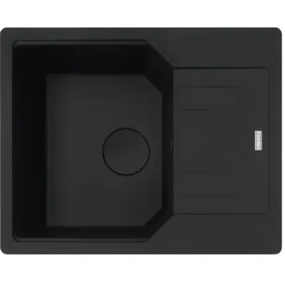 Franke: Lavello una vasca con gocciolatoio Urban Incasso UBG 611-62 114.0718.495 finitura black matt da 62x50 cm