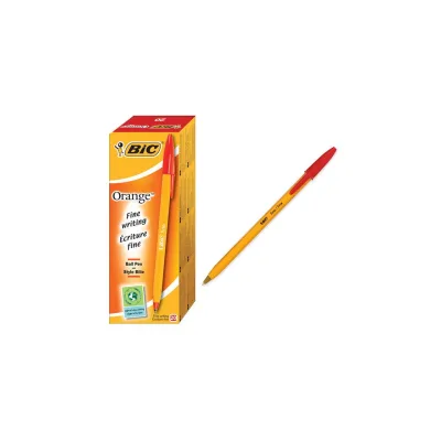 PENNA A SFERA BIC ORANGE ORIGINAL 0,8MM Linea 0,30mm corpo Arancione COLORE ROSSO 8099241