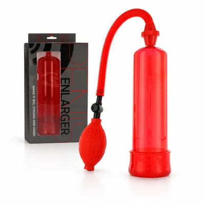 Pompa manuale per pene Seven Creations Enlarger Rossa 20 cm