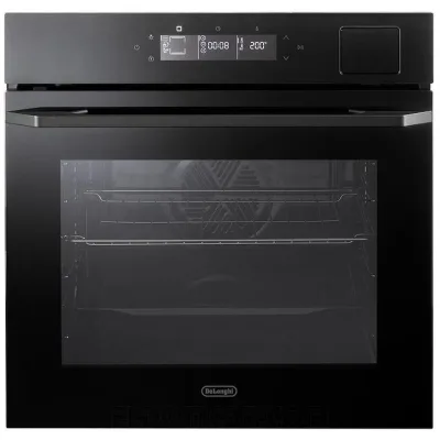 De Longhi Forno pirolitico multifunzione da incasso NKE 21 PSN finitura nero da 56 cm
