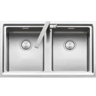 Barazza Lavello due vasche EASY 1LES92P finitura inox satinato da 86x51 cm - IN PROMOZIONE FINO AL 6/07