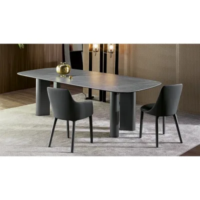Bonaldo Tavolo fisso Geometric Table con struttura in metallo e piano a scelta da 300x120 cm