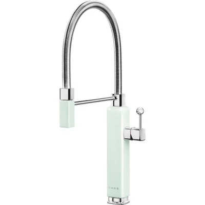 Smeg S Miscelatore monocomando con doccetta MDF50PG finitura verde pastello