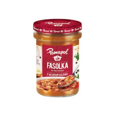Pamapol Fasolka po bretońsku 500 g Fagioli in salsa con pancetta affumicata