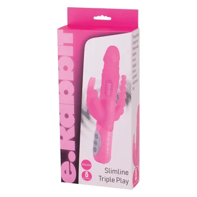 E Rabbit Tripla stimolazione vaginale clito anal ricaricabile silicone vibro