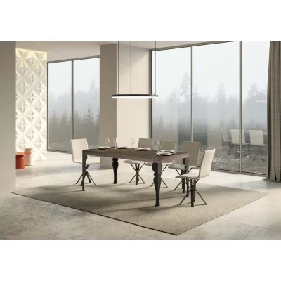 Itamoby Tavolo allungabile Paxon in nobilitato e talaio in ferro antracite da 180(284)x90 cm