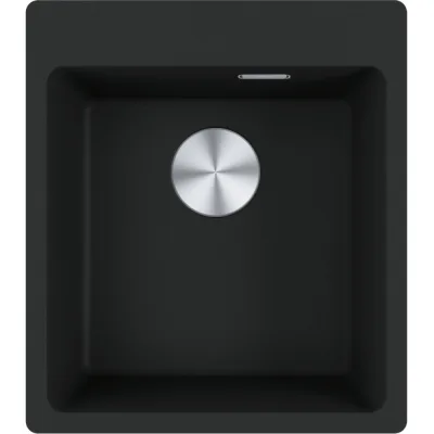 Franke: Lavello una vasca Vasche Sopratop Centro MRG 610-39 FTL 114.0740.069 finitura fragranite black matt da 44x50 cm