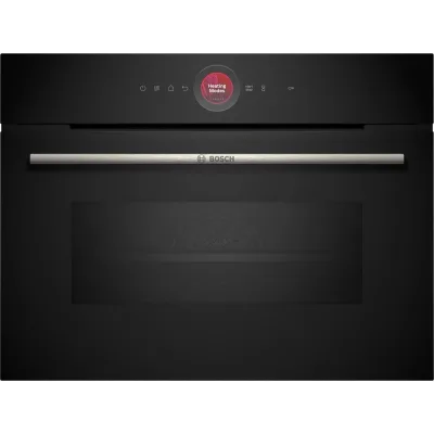 Bosch Forno compatto combinato microonde da incasso CMG7241B1 finitura nero da 60 cm - Serie 8