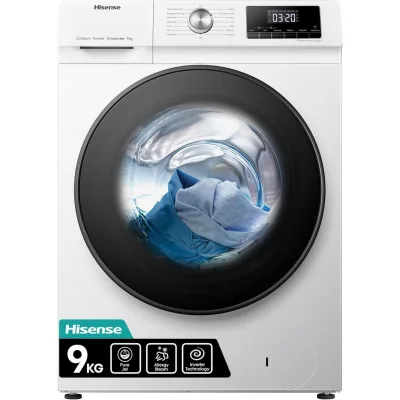 Hisense: Lavatrice a libera installazione WFQA9014EVJM finitura bianco da 60 cm