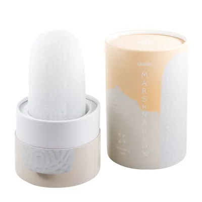Masturbatore uomo TPE texture interna morbido elastico bianco 14 cm