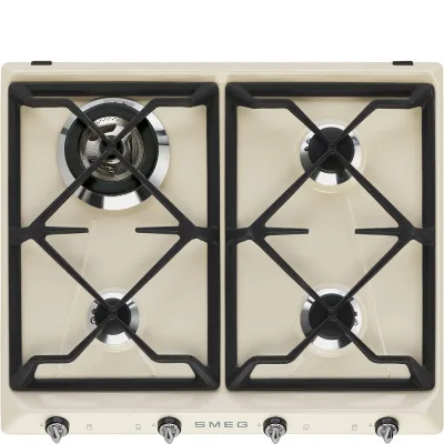 Smeg S Piano cottura a gas SR964PGH finitura panna da 60 cm - IN PROMOZIONE FINO AL 6/07