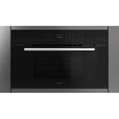 Fulgor Forno compatto a vapore FCSO 7510 TEM BK finitura vetro nero da 75 cm
