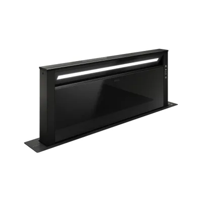 Elica Cappa downdraft GETUP BL MAT/A/90 PRF0162784 finitura nero effetto soft touch e vetro nero da 90 cm