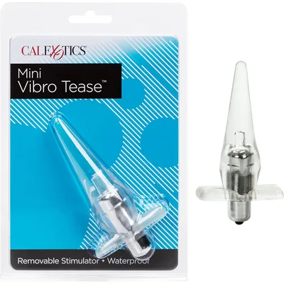 Plug anale vibrante 12 / 10 cm trasparente Tease waterproof vibrazioni 10 x USB