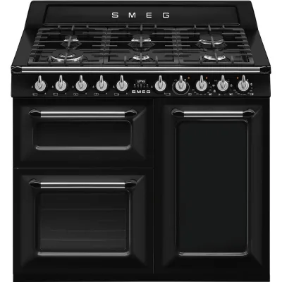 Smeg S Cucina TR103BL con tre forni e piano cottura gas finitura nero da 100x60 cm - IN PROMOZIONE FINO AL 6/07