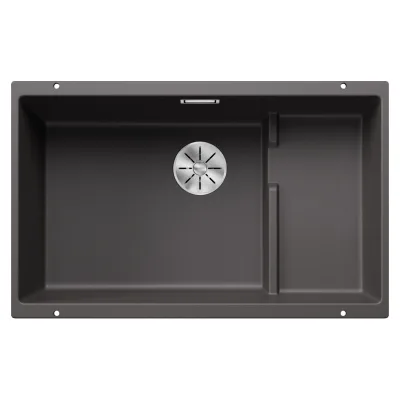 Blanco Lavello a una vasca SUBLINE 700-U Level Platinum 5523539 finitura grigio roccia da 73x46 cm - Sottotop
