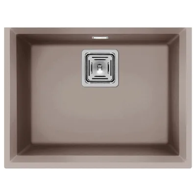 Elleci Lavello una vasca KARISMA 105 SOTTOTOP LGK10543BSO finitura composito G43 tortora da 56x43.8 cm