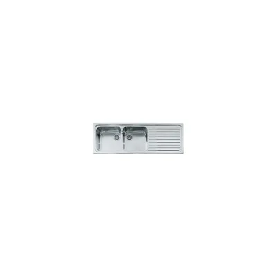 Alpes Lavello semifilo a due vasche F 5149/2V1S con gocciolatoio a destra in acciaio inox da 149x51 cm