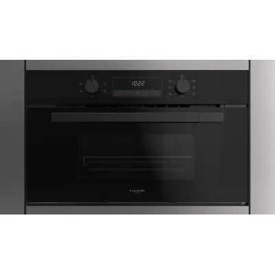 Fulgor Forno compatto a vapore FUSO 7505 MT GBK finitura vetro nero da 75 cm