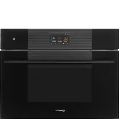 Smeg Abbattitore compatto da incasso SBC4104B3 finitura nero lucido da 55 cm