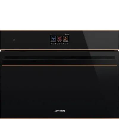 Smeg S Forno compatto combinato vapore Galileo Steam100 Pro SO4604S4PNR finitura vetro nero e rame da 60 cm - IN PROMOZIONE FINO AL 6/07