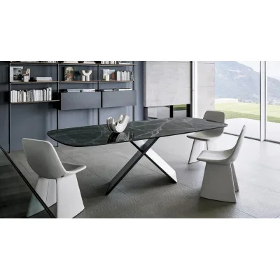 Bonaldo Tavolo fisso AX con struttura in metallo e piano a scelta da 200x108 cm