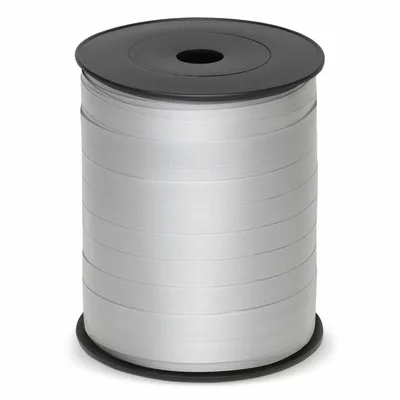 Nastro per regali colore satinato Argento - 250x9,5mm, 24 pz