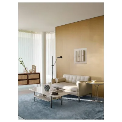 Cassina Tavolino fisso Traccia con struttura in metallo e piano in multistrati da 65x53 cm