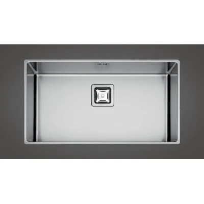 Fulgor Lavello sottotop a una vasca P1B 8343 QU finitura acciaio inox da 83.3x42.8 cm