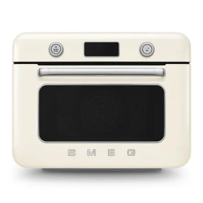 Smeg Forno combinato a vapore da appoggio COF01CREU finitura panna da 50 cm