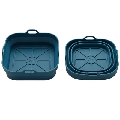 MUITOMAS AIR FRY FOLDABLE SIL SET BLUE AIRFRYFLDBSETBL