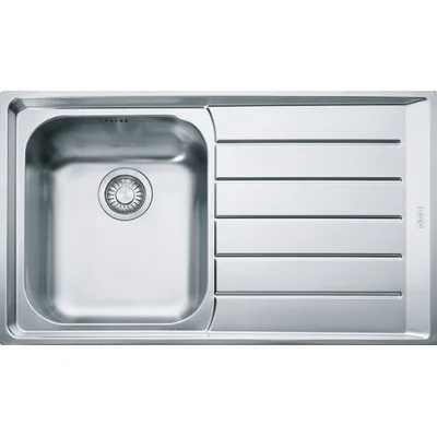 Franke: Lavello una vasca con gocciolatoio a destra Neptune NEX 611 101.0040.731 finitura inox satinato da 86x51 cm