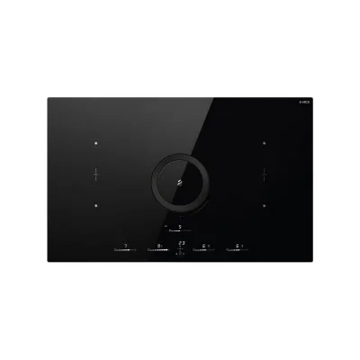 PRONTA CONSEGNA - Elica Piano cottura a induzione con cappa filtrante integrata NIKOLATESLA SWITCH GLOW BL/F/83 PRF0183878 in vetro nero da 83 cm