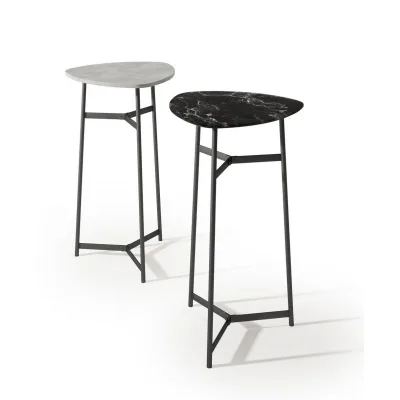 Maconi Tavolino da bar triangolare Milord 1052 con piano in melaminico da 54 cm e h. 96 cm serie Coffee Table collection