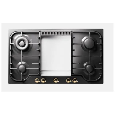 Ilve Piano cottura gas Nostalgie HCB90FCN in acciaio inox o smaltato da 86 cm