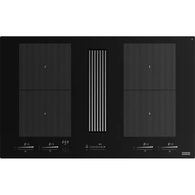 PRONTA CONSEGNA - Franke Piano cottura a induzione con cappa filtrante Mythos 2Gether Icon Steel FMY 8391R HI 340.0705.335 finitura nero da 83 cm