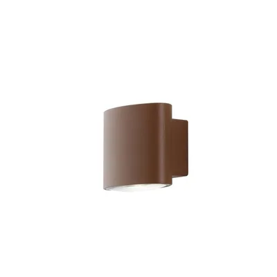Applique da esterni bronzo moderna in alluminio, luce doppia emissione, 2 LED 4W, CCT, 12.9x10cm