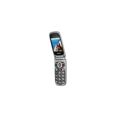 BRONDI AMICO LEALE+ DUAL SIM TELEFONO PER ANZIANI A CONCHIGLIA ITALIA BLACK METAL